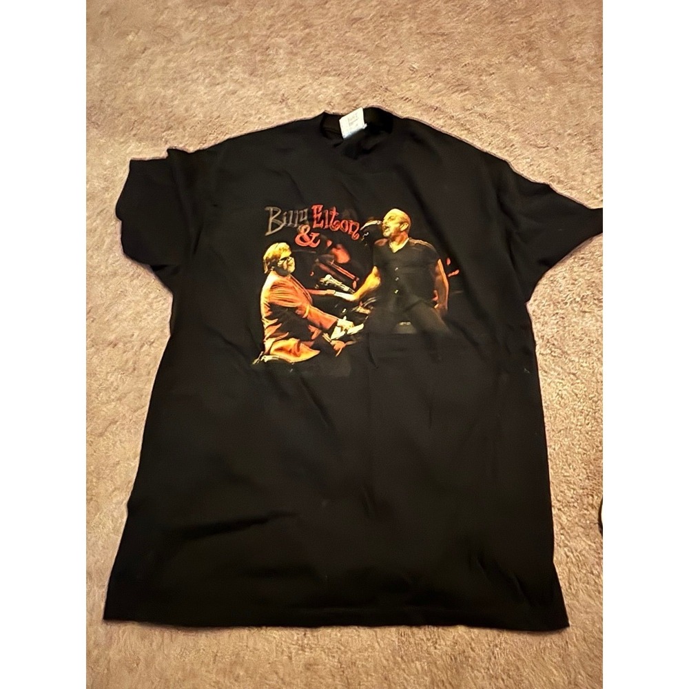 Elton John & Billy Joel 2003 Tour Tee Size Large New Concert Tennessee River